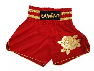 Kanong Dame Muay Thai Shorts : KNSWO-403-Rød